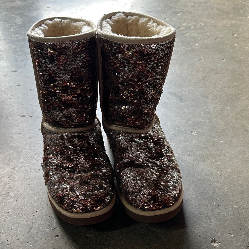 UGG Cream Fur-Lined Boots